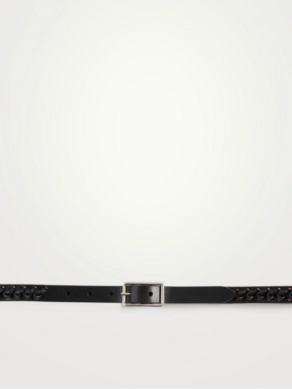 Alexander McQueen Thin Braided Leather Belt